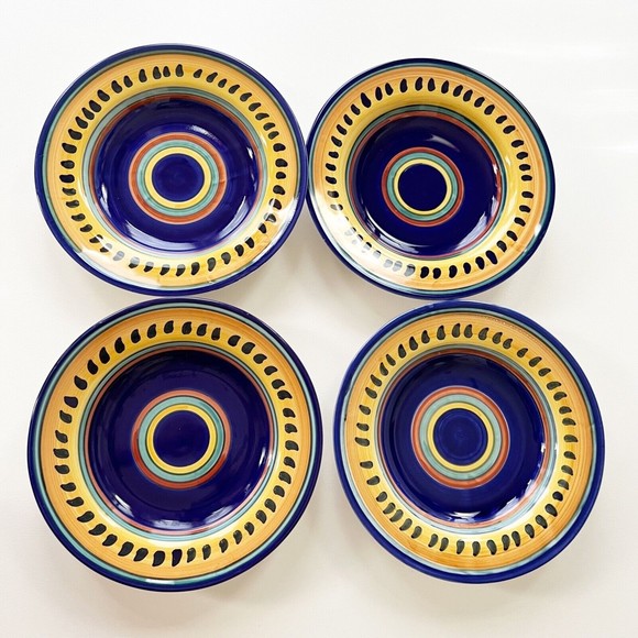 Pier 1 ITALIAN SWIRL Hand Painted Earthenware Colorful Soup Salad Pasta Bowl - Picture 8 of 11